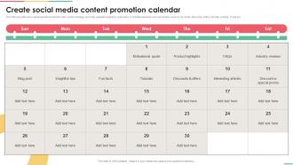 Implementing Integrated Create Social Media Content Promotion Calendar MKT SS V