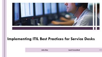 Implementing ITIL Best Practices For Service Desks PPT Summary AT