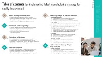 Implementing Latest Manufacturing Strategy For Quality Improvement Strategy CD Captivating Images