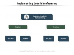 Implementing lean manufacturing ppt powerpoint presentation summary tips cpb