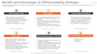 Implementing Marketing Engagement Increase Benefits And Advantages Of Offline Marketing Strategies