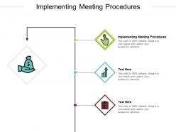 Implementing meeting procedures ppt powerpoint presentation portfolio clipart cpb