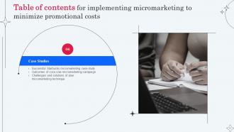 Implementing Micromarketing To Minimize Promotional Costs MKT CD V Image Analytical