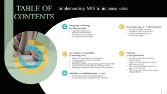 Implementing MIS To Increase Sales Powerpoint Presentation Slides MKT CD V Idea Adaptable