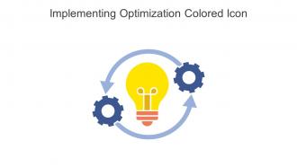 Implementing Optimization Colored Icon In Powerpoint Pptx Png And Editable Eps Format