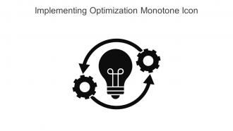 Implementing Optimization Monotone Icon In Powerpoint Pptx Png And Editable Eps Format
