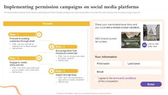 Implementing Permission Campaigns On Social Media Platforms Definitive Guide To Marketing Strategy Mkt Ss