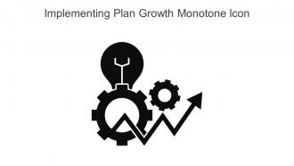 Implementing Plan Growth Monotone Icon In Powerpoint Pptx Png And Editable Eps Format