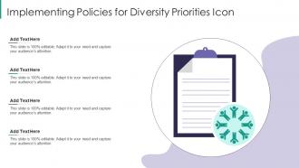 Implementing Policies For Diversity Priorities Icon