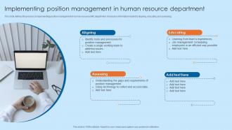 Implementing Position Management In Human Resource Department