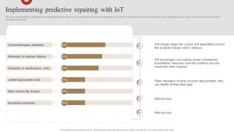 Implementing Predictive Repairing With Iot 3d Printing In Manufacturing