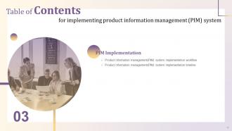 Implementing Product Information Management PIM System Powerpoint Presentation Slides