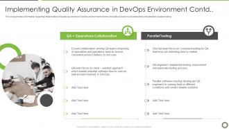 Implementing quality assurance devops environment end to end qa and testing devops it