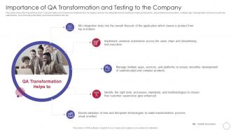 Implementing Quality Assurance Transformation Importance Of Qa Transformation