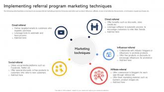 Implementing Referral Program Marketing Techniques Effective Revenue Optimization Strategy SS
