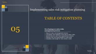 Implementing Sales Risk Mitigation Planning Powerpoint Presentation Slides V Customizable Researched