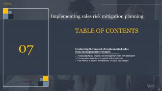 Implementing Sales Risk Mitigation Planning Powerpoint Presentation Slides V Multipurpose Researched