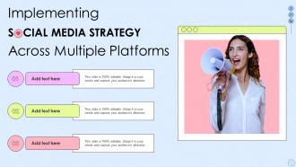 Implementing Social Media Strategy Across Multiple Platforms Ppt Diagram Ppt