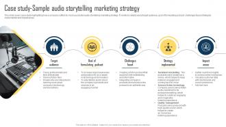 Implementing Storytelling Marketing Case Study Sample Audio Storytelling Marketing MKT SS V