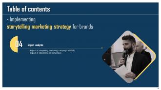 Implementing Storytelling Marketing Strategy For Brands MKT CD V Analytical Visual