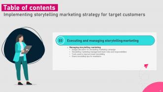 Implementing Storytelling Marketing Strategy For Target Customers MKT CD V Downloadable Researched