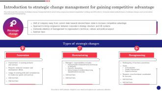 Implementing Strategic Change Management Introduction To Strategic Change Management For Gaining CM SS