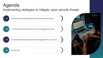 Implementing Strategies To Mitigate Cyber Security Threats Powerpoint Presentation Slides Colorful Adaptable