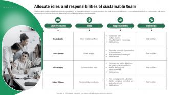 Implementing Sustainable Marketing Allocate Roles And Responsibilities Of Sustainable MKT SS V