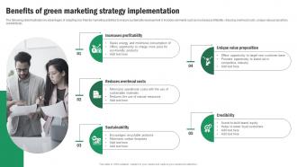 Implementing Sustainable Marketing Benefits Of Green Marketing Strategy Implementation MKT SS V