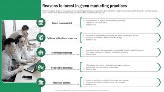 Implementing Sustainable Marketing Reasons To Invest In Green Marketing Practices MKT SS V