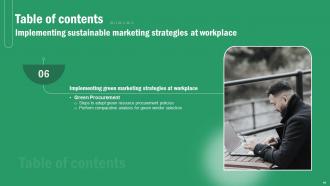 Implementing Sustainable Marketing Strategies At Workplace MKT CD V Impressive Analytical