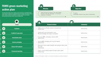 Implementing Sustainable Marketing Toms Green Marketing Action Plan MKT SS V