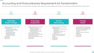 Implementing Transformation Restructure Accounting Finance Business Requirements Transformation