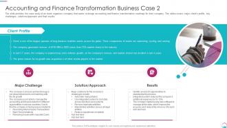 Implementing Transformation Restructure And Finance Transformation Business