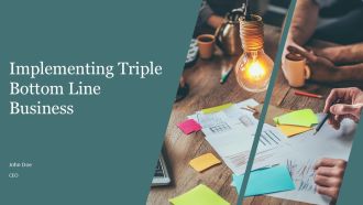 Implementing Triple Bottom Line Business PPT Mockup AT