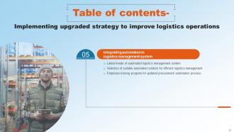 Implementing Upgraded Strategy To Improve Logistics Operations Powerpoint Presentation Slides Aesthatic Informative
