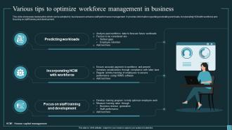 Implementing Workforce Analytics Various Tips To Optimize Workforce Management In Business Data Analytics SS