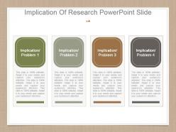 Implication of research powerpoint slide