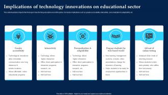 Implications Of Technology Innovations On Educational Sector