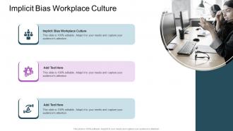 Implicit Bias Workplace Culture In Powerpoint And Google Slides Cpb