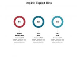 Implicit explicit bias ppt powerpoint presentation infographics icon cpb
