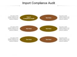 Import compliance audit ppt powerpoint presentation infographic template diagrams cpb