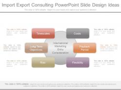 Import export consulting powerpoint slide design ideas