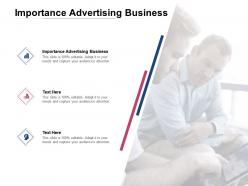 Importance advertising business ppt powerpoint presentation ideas infographic template cpb