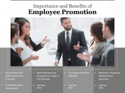 Importance and benefits of employee promotion