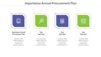 Importance annual procurement plan ppt powerpoint presentation inspiration graphic tips cpb