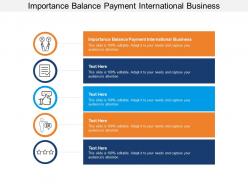 Importance balance payment international business ppt powerpoint presentation infographic template inspiration cpb