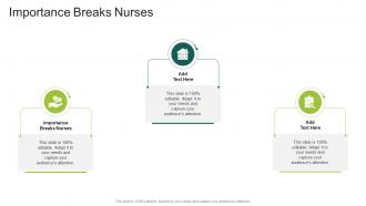 Importance Breaks Nurses In Powerpoint And Google Slides Cpb