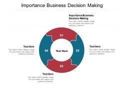 Importance business decision making ppt powerpoint presentation ideas objects cpb