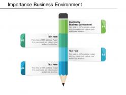 Importance business environment ppt powerpoint presentation infographics grid cpb